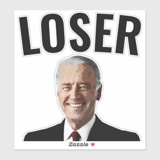 BIDEN LOSER DIE CUT STYLE DECAL STICKERS (Feuille)