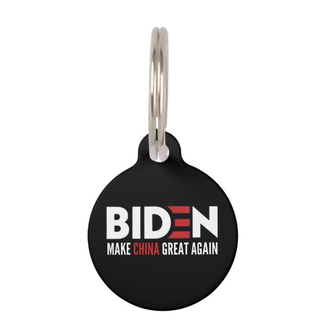 biden Make China Great Again Huisdierpenning (Voorkant)
