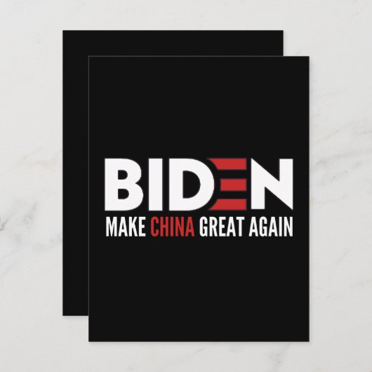 biden Make China Great Again Save The Date (Voorkant / Achterkant)