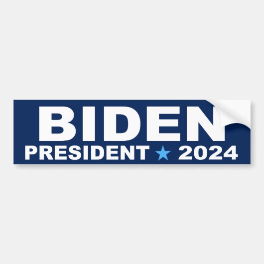Biden Président 2024 autocollant pare-chocs (Devant)