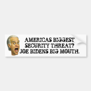 Biden SECRITY THREAT / obama socialist joker Bumpersticker