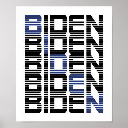 BIDEN-tekststapels Poster (Voorkant)