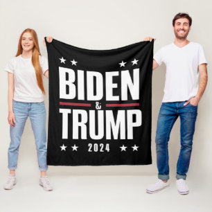 Biden Trump 2024 Grappige Verkiezing Presidentiële Fleece Deken
