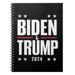 Biden Trump 2024 Grappige verkiezing Presidentiële Notitieboek