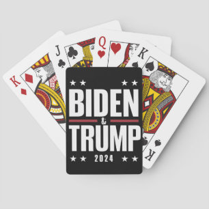 Biden Trump 2024 Grappige verkiezing Presidentiële Pokerkaarten