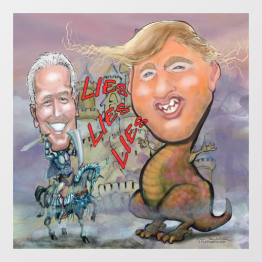 Biden Trump Raamsticker (Vel)