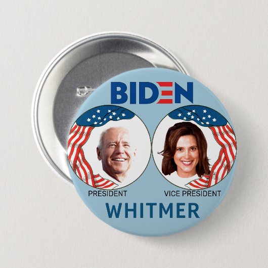 Biden/Whitmer 2020 Ronde Button 7,6 Cm (Voorkant /achterkant)