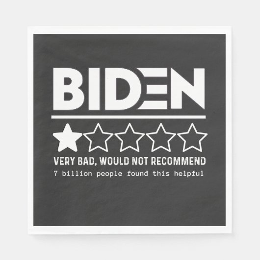 Biden Zeer slecht zou T-Shirt niet aanbevelen Servet (Voorkant)