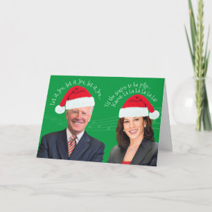 BidenHarris Holiday Sangen- Let it Joe Kamala-la-l Feestdagen Kaart