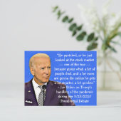 Biden's citaten over Trump's Push for Violence Briefkaart (Staand voorkant)