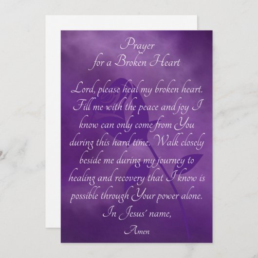 Bidkaart voor het helen van een gebroken hart (Voorkant / Achterkant)