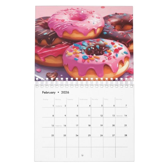 Bidon cadeau Calendrier des beignets mignons (Feb 2026)