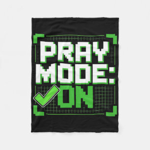Bidsmodus Aan Christelijke Gamer Grafisch Fleece Deken