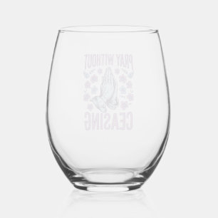Bidzonder Bloemrijk Biddende Handen Shirt_1 Wijnglas Zonder Voet
