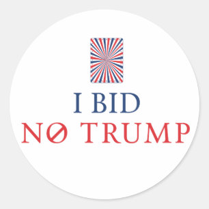 Bied Geen Trump-Sticker Ronde Sticker