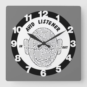 Bied Listener Vierkante Klok