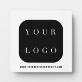Bied Minimale zwarte firma - Merk Uw Logo Fotoplaat (Voorkant)