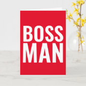 BIEDDAGKAARTEN VOOR DE BOSS! BOSS-MAN KAART (Gele Bloem)