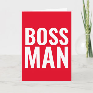 BIEDDAGKAARTEN VOOR DE BOSS! BOSS-MAN KAART