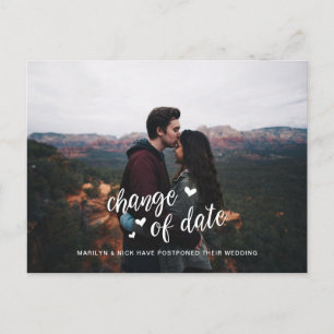 Bieden Foto uitstel, Cute Change of Date Briefkaart