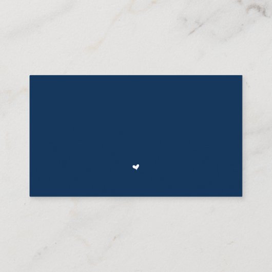Bieden online RSVP, modern Navy Blue Script Informatiekaartje (Achterkant)