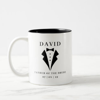 Bieden van de BRIDE Tuxedo Tweekleurige Koffiemok