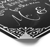 Bieden van een bruiloft en wensen de nieuwe heer e poster (Hoek)