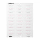 Bieden van Elegant script Creative Pink White Etiket (Full Sheet)