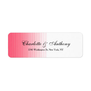 Bieden van Elegant script Creative Pink White Etiket