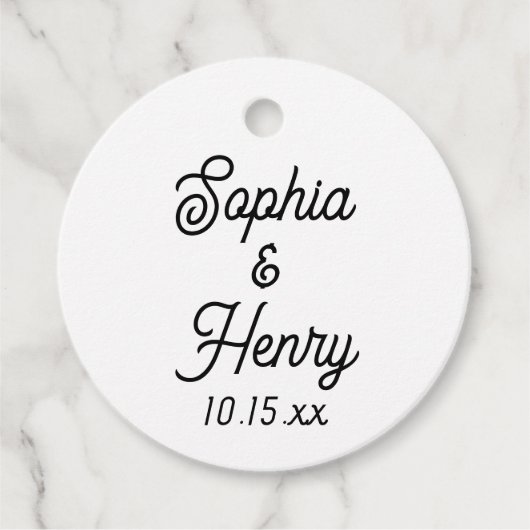 Bieden van Elegant Script Typografie Zwart-wit Bedankjes Labels (Voorkant)