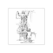 Bieden van kinderen 	rubberstempel (Afrduk)