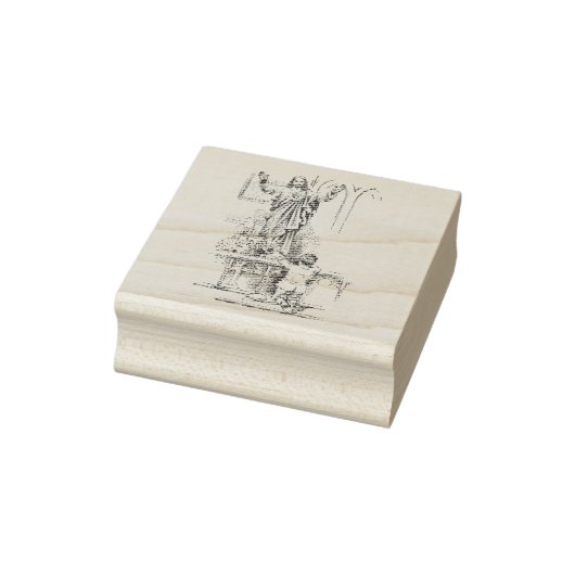 Bieden van kinderen 	rubberstempel (Stempel)