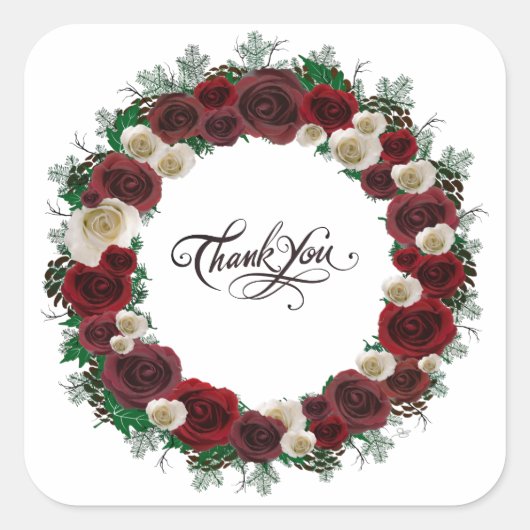 Bieden van oproepingsplek Elegant Vierkante Sticker (Voorkant)