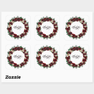 Bieden van oproepingsplek Elegant Vierkante Sticker