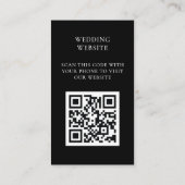Bieden Website QR Code Black Modern Informatiekaartje (Achterkant)