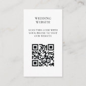 Bieden Website QR Code White Modern Informatiekaartje (Achterkant)