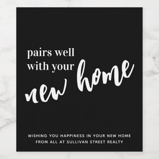 Biedt een goed parcours met uw nieuwe thuis wijn etiket (Enkel label)