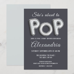 Biedt informatie over Pop (zilver) Baby shower Uni Kaart