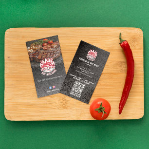 biefstuk Minimalistische donkere barcode Visitekaartje