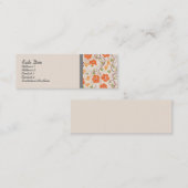 Biege Floral Mini Visitekaartje (Voorkant / Achterkant)