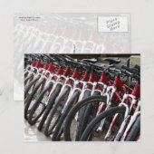 Bieken in een rij briefkaart (Voorkant / Achterkant)