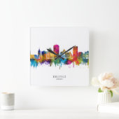 Bielefeld Germany Skyline Vierkante Klok (Huis)