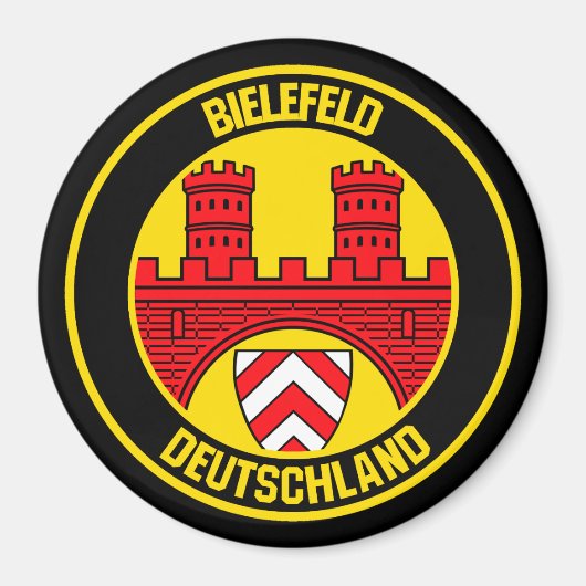 Bielefeld Round Emblem Magneet (Voorkant)