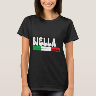 Biella City Italia Vintage Italië Vlag Voor Reizen T-shirt