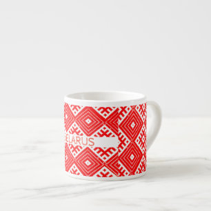 Biélorussie Б л а р у с Folk Motif Espresso Mug Cu