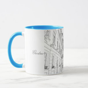 Biélorussie Б л р е у с Grodno Hrodna Sketch Mug C