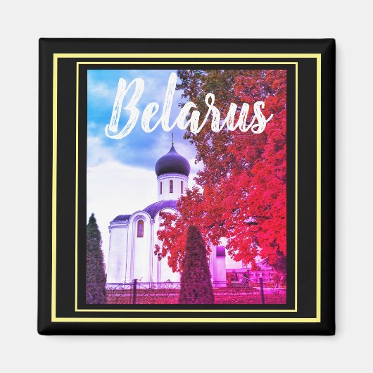 Biélorussie Architecture Eglise Magnet (Devant)
