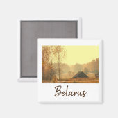 Biélorussie Architecture Paysage Rural Magnet (Recto/Verso)