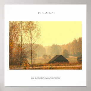 Biélorussie Architecture Paysage Rural Poster