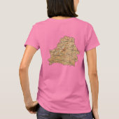 Biélorussie Drapeau et carte T-shirt (Dos)